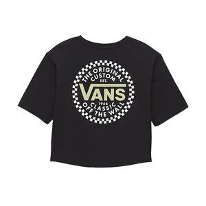 Vans Classic Cropped T-Shirt (XL) in Black (Back: large logo; Front: small logo)